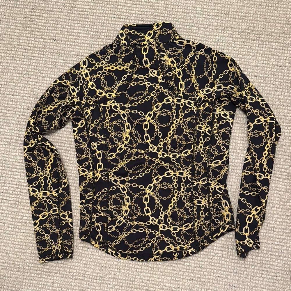 Black and Gold Mandarin Collar Jacket